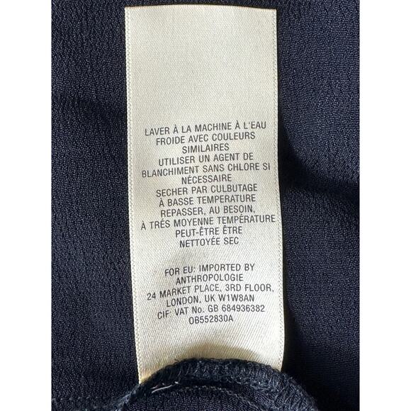 Maeve Anthropologie Top Womens 2 Black Brearly Cold Shoulder Feminine Ruffle - Picture 8 of 8